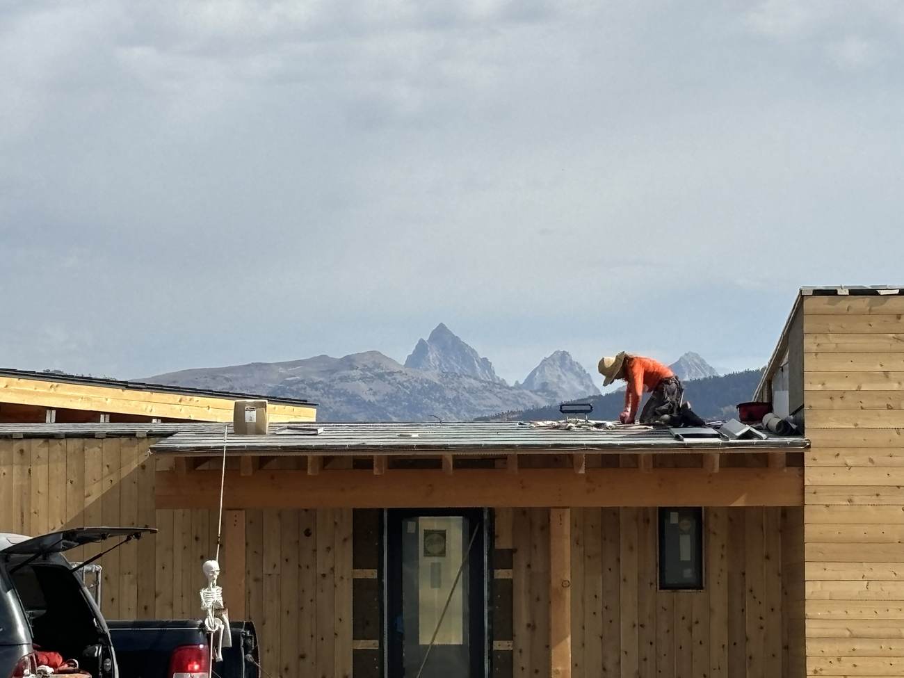 Rob working on a roof repair