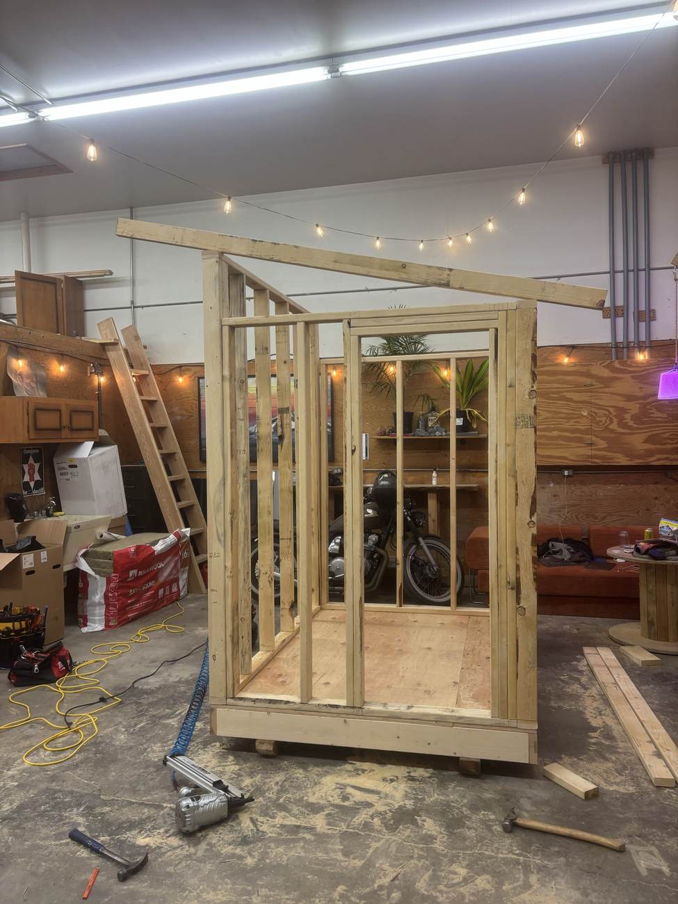 Custom shed framing build