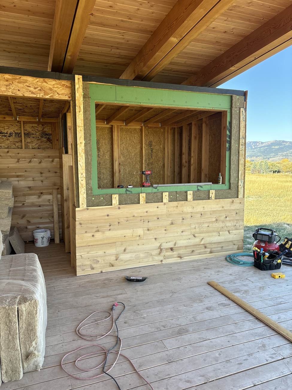 Exterior siding and framing work